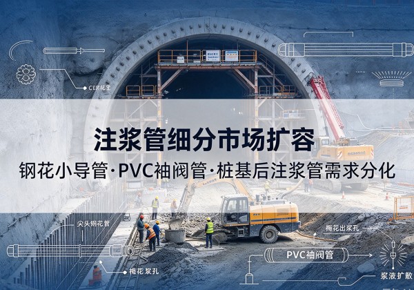 扶风注浆管细分市场扩容，隧道钢花小导管、PVC 袖阀管、桩基后注浆管需求分化